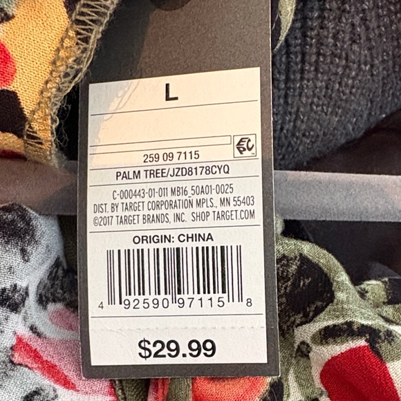 Massimo Red and Black Floral Print Maxi Dress - Picture 6 of 6